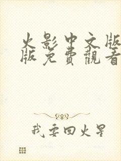 火影中文版国语版免费观看