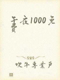 午夜1000免费