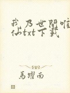 我乃世间唯一真仙txt下载