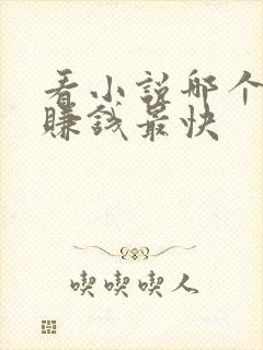 看小说哪个软件赚钱最快