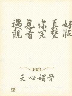 遇见你真好免费观看完整版电视剧