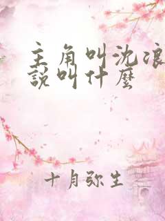 主角叫沈浪的小说叫什么