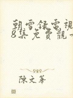 朝雪录电视剧38集免费观看