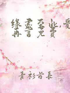 缘尽至此,爱不再言免费