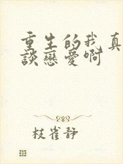 重生的我真没想谈恋爱啊