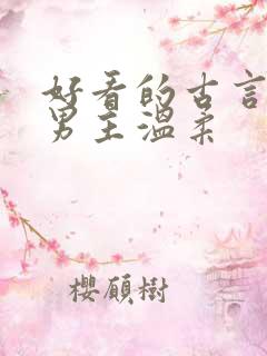 好看的古言小说男主温柔