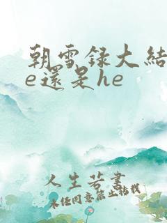 朝雪录大结局be还是he