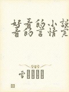 好看的小说女生看的言情完结小说