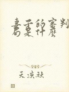 妻子的审判大结局是什么