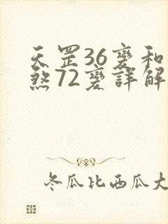天罡36变和地煞72变详解