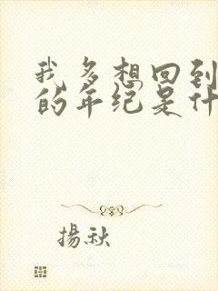 我多想回到当初的年纪是什么歌