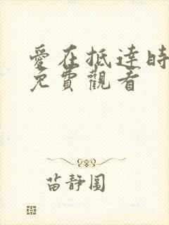 爱在抵达时短剧免费观看