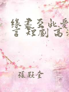 缘尽至此爱不再言 短剧 高清