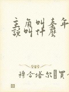 主角叫秦年的小说叫什么