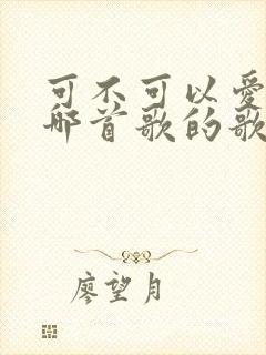 可不可以爱你是哪首歌的歌词