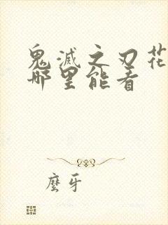 鬼灭之刃花街篇哪里能看