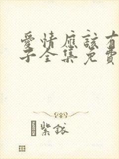 爱情应该有的样子全集免费观看