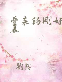 爱来的刚好演员表