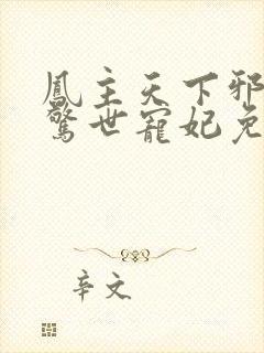 凤主天下邪王的惊世宠妃免费阅读