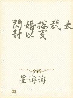 闪婚总裁太霸道封以寞