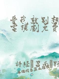 爱我就别想太多电视剧免费观看全集