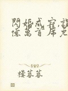 闪婚成宠,误嫁亿万首席免费阅读