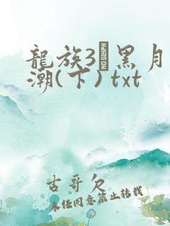 龙族3·黑月之潮(下) txt