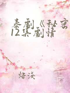 泰剧《秘密爱》12集剧情