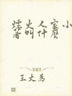 烟火人家小说原著叫什么