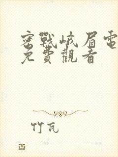 密战峨眉电视剧免费观看