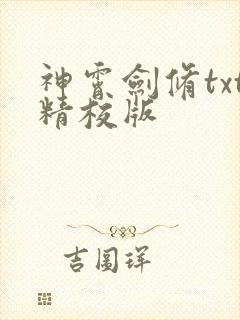 神霄剑修txt精校版