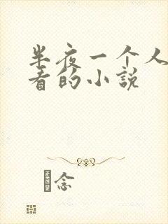 半夜一个人偷偷看的小说