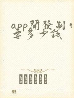 app开发制作要多少钱