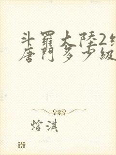 斗罗大陆2绝世唐门多少级