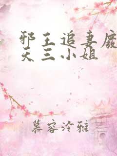 邪王追妻废材逆天三小姐