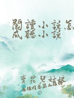 阅读小说怎么变成听小说