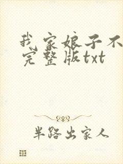 我家娘子不对劲完整版txt