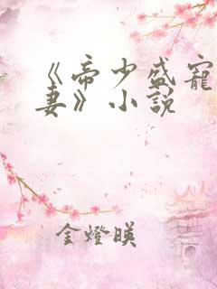 《帝少盛宠呆萌妻》小说