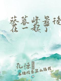 蔡蓉峰最后和谁在一起了