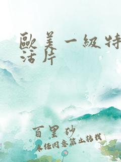 欧美一级特黄生活片