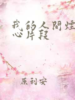 我的人间烟火虐心片段