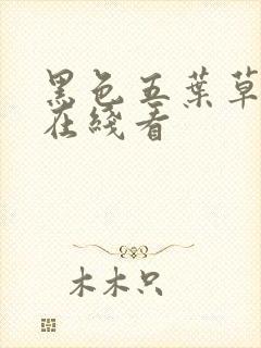 黑色五叶草漫画在线看