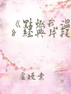 《点燃我温暖你》经典片段