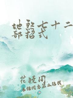 地煞七十二变全部招式