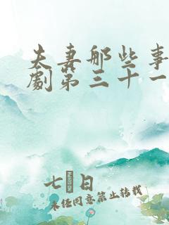 夫妻那些事电视剧第三十一集