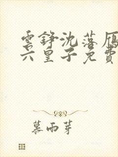 云铮沈落雁无敌六皇子免费阅读全文