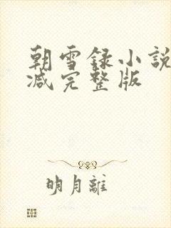 朝雪录小说未删减完整版