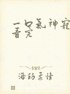 一口气神宠进化看完