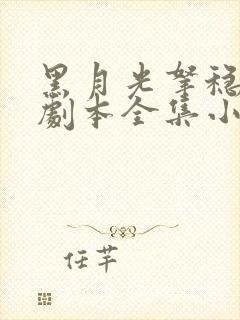 黑月光拿稳be剧本全集小说