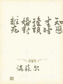 离婚后才知心机死对头暗恋我十年短剧